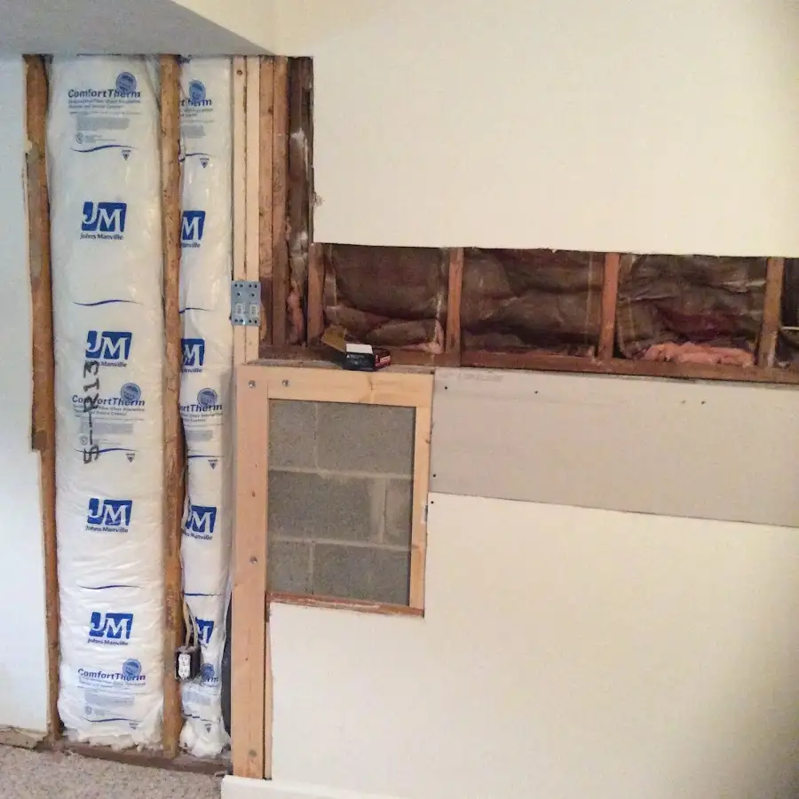 Wall insulation replacement during Structural Drying in Burrillville